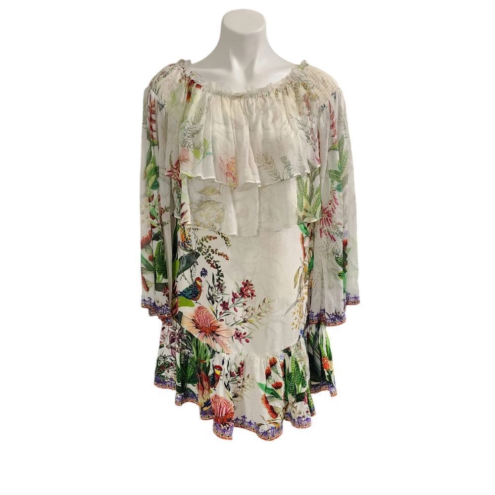 Camilla Faraway Tree dress S tiered ruffled silk Cottagecore fairy romance